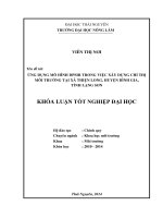 Ứng dụng mô hình DPSIR trong việc xây dựng chỉ thị môi trường tại xã Thiện Long, huyện Bình Gia, tỉnh Lạng Sơn.