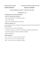 Đề thi học kì 2 môn Tiếng Việt lớp 1 năm 2015 trường tiểu học Thọ Sơn, Nghệ An