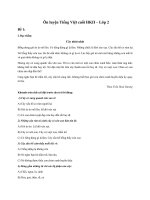 Đề ôn luyện Tiếng Việt cuối học kì 2 lớp 2