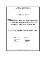 Nghiên cứu xác định tích luỹ các bon trong các trang thái rừng trồng Keo tại xã Tân Thái, huyện Đại Từ, tỉnh Thái Nguyên.