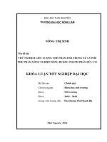 Thử nghiệm liều lượng chế phẩm EM2 trong xử lý phế phụ phẩm nông nghiệp đồng ruộng thành phân hữu cơ.