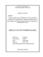 Đánh giá hiện trạng mô hình cấp nước sinh hoạt và những tác động đến sức khỏe cộng đồng dân cư nông thôn tại xã Song Pe, Huyện Bắc Yên,Tỉnh Sơn La giai đoạn 2013 - 2014.