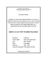 Nghiên cứu một số đặc điểm sinh học của loài cây Thông đỏ Nam (Taxus wallichiana Zucc) làm cơ sở cho việc bảo tồn và phát triển nguồn gen thực vật quý hiếm tại khu bảo tồn thiên nhiên Phia Oắc – Phia Đén huyện Nguyên B