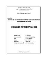 Đánh giá hiệu quả kinh tế của cây bưởi Phúc Trạch tại xã Phúc Trạch, huyện Hương Khê, tỉnh Hà Tĩnh.