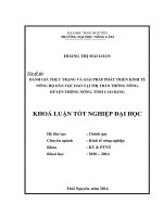 Đánh giá thực trạng và giải pháp phát triển kinh tế nông hộ dân tộc Dao tại thị trấn Thông Nông, huyện Thông Nông, tỉnh Cao Bằng.