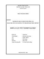 Đánh giá chất lượng nước sông Cầu đoạn nhà máy giấy Hoàng Văn Thụ đến đập Thác Huống.