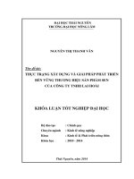 Thực trạng xây dựng và giải pháp phát triển bền vững thương hiệu sản phẩm sen của công ty TNHH Lai Hoài.