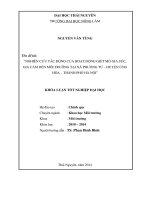 Nghiên cứu tác động của hoạt động giết mổ gia súc, gia cầm đến môi trường tại xã Phương Tú - huyện Ứng Hòa - thành phố Hà Nội.