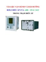 TÀI LIỆU HƯỚNG DẪN VẬN HÀNH VÀ BẢO DƯỠNG RƠLE ĐIỀU ÁP SPAU 341C CỦA ABB