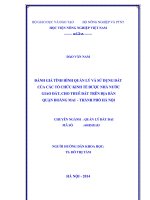 Đánh giá tình hình quản lý và sử dụng đất của các tổ chức kinh tế được nhà nước giao đất, cho thuê đất trên địa bàn quận Hoàng mai, thành phố Hà Nội