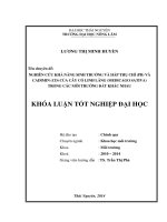 Nghiên cứu khả năng sinh trưởng và hấp thụ Chì (Pb) và Cadimin (Cd) của cây Cỏ linh lăng (Medicago sativa) trong các môi trường đất khác nhau.