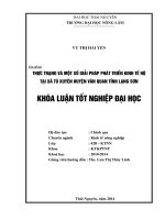 Thực trạng và một số giải pháp phát triển kinh tế hộ tại xã Tú Xuyên - huyện Văn Quan - tỉnh Lạng Sơn.