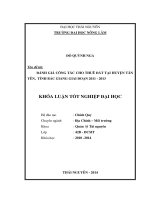 Đánh giá công tác cho thuê tại địa bàn huyện Tân Yên, tỉnh Bắc Giang giai đoạn 2011 - 2013.