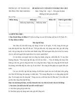 Đề kiểm tra cuối học kì 2 môn Tiếng Việt lớp 3 năm học 2014-2015 trường Tiểu học Kim Bài, Hà Nội