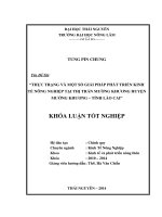 Thực trạng và một số giải pháp phát triển kinh tế nông nghiệp tại thị trấn Mường Khương – Mường Khương – Lào Cai.