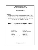 Đánh giá hiện trạng môi trường nước thải của nhà máy Núi Pháo- Công ty TNHH khai thác chế biến khoáng sản Núi Pháo trên địa bàn xã Hà Thượng – huyện Đại Từ - tỉnh Thái Nguyên.