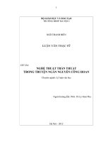 Nghệ thuật trần thuật trong truyện ngắn Nguyễn Công Hoan