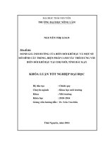 Đánh giá ảnh hưởng của biến đổi khí hậu và một số mô hình cây trồng,biện pháp canh tác thích ứng với biến đổi khí hậu tại huyện Chợ Mới, tỉnh Bắc Kạn.