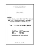 Nghiên cứu đặc điểm hình thái và sinh thái các loài cây làm phẩm màu thực phẩm tại huyện Bình Gia_Tỉnh Lạng Sơn.