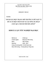 Đánh giá hiện trạng môi trường nước mặt và đề xuất biện pháp bảo vệ tại sông Đà đoạn chảy qua thành phố Hòa Bình.