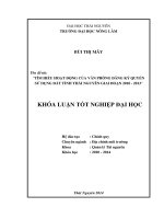 Tìm hiểu hoạt động của Văn phòng đăng ký quyền sử dụng đất tỉnh Thái Nguyên giai đoạn 2010 - 2013.