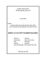 Đánh giá hiện trạng môi trường nông thôn tại xã Sơn Phú, huyện Định Hóa, tỉnh Thái Nguyên.
