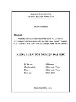 Nghiên cứu đặc điểm dịch tễ bệnh do ấu trùng Cysticercus tenuicollis gây ra ở dê nuôi tại huyện Phổ Yên, tỉnh Thái Nguyên và đề xuất biện pháp phòng chống.