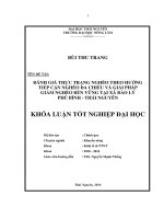 Đánh giá thực trạng nghèo theo hướng tiếp cận nghèo đa chiều và giải pháp giảm nghèo bền vững tại xã Bảo Lý - Phú Bình - Thái Nguyên.