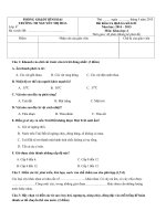 Đề thi cuối năm môn Khoa học lớp 4 năm học 2014 - 2015 trường Tiểu học Nguyễn Thị Hoa, Bến Tre