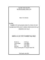 Nghiên cứu sự đa dạng loài của tầng cây gỗ tại Khu bảo tồn loài và sinh cảnh Nam Xuân Lạc - Chợ Đồn - Bắc Kạn.
