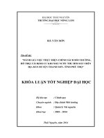 Đánh giá việc thực hiện chính sách bồi thường, hỗ trợ, tái định cư khi Nhà nước thu hồi đất trên địa bàn huyện Thanh Sơn - tỉnh Phú Thọ.