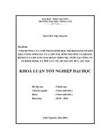 ẢNH HƯỞNG CỦA CHẾ PHẨM SINH HỌC PHARSELENZYM ĐẾN KHẢ NĂNG SINH SẢN CỦA LỢN NÁI, SINH TRƯỞNG VÀ KHÁNG BỆNH CỦA LỢN CON GIAI ĐOẠN THEO MẸ, NUÔI TẠI CÔNG TY CP BÌNH MINH, XÃ PHÙ LƯU TẾ, HUYỆN MỸ ĐỨC, HÀ NỘI