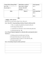 Đề kiểm tra cuối kì 2 môn Lịch sử - Địa lý lớp 5 năm 2014 - 2015 trường tiểu học Quảng Minh A