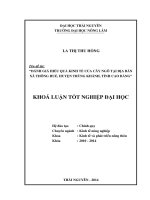 Đánh giá hiểu quả kinh tế của cây ngô tại địa bàn xã Thông Huề, huyện Trùng Khánh, tỉnh Cao Bằng.