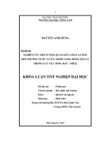 Nghiên cứu mối tương quan giữa chất lượng môi trường nước và sức khoẻ cộng đồng dân cư trong lưu vực sông Đáy - Nhuệ.