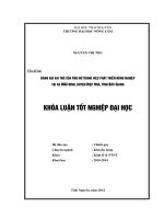 Đánh giá vai trò của phụ nữ trong việc phát triển nông nghiệp tại xã Mai Đình, huyện Hiệp Hoà, tỉnh Bắc Giang.