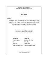Nghiên cứu thành phần, diễn biến rệp muội trên cao lương ngọt nhập nội từ Nhật Bản vụ xuân năm 2014 tại Thái Nguyên.