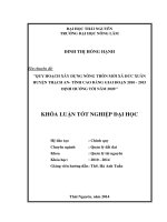 Quy hoạch xây dựng nông thôn mới xã Quy hoạch - huyện Thạch An - tỉnh Cao Bằng giai đoạn 2010 - 2015 định hướng tới năm 2020.