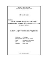 Đánh giá tình hình quản lý rác thải sinh hoạt tại thị trấn Na Sầm huyện Văn Lãng tỉnh Lạng Sơn.