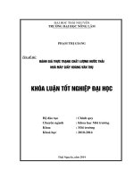 Đánh giá thực trạng chất lượng nước thải Nhà máy giấy Hoàng Văn Thụ.