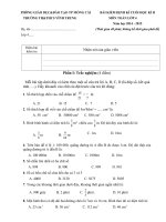 Đề kiểm tra cuối học kì 2 môn Toán lớp 4 năm học 2014-2015 trường TH&THCS Vĩnh Trung, Quảng Ninh