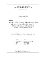 Kết quả công tác thực hiện chương trình Nông Thôn Mới tại địa bàn xã Chí Viễn - huyện Trùng Khánh - tỉnh Cao Bằng đến năm 2013.