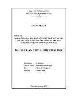Đánh giá công tác giao đất, cho thuê đất và thu hồi đất trên địa bàn thành phố Tuyên Quang - tỉnh Tuyên Quang giai đoạn 2011-2013.