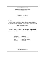 Đánh giá công tác cấp giấy chứng nhận quyền sử dụng đất trên địa bàn xã Tức Tranh - Huyện Phú Lương - Thái Nguyên giai đoạn 2011 - 2013.