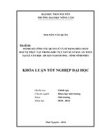 Đánh giá công tác quản lý và sử dụng hóa chất Bảo vệ thực vật trong khu vực sản xuất rau sạch tại xã Vân Hội - huyện Tam Dương - tỉnh Vĩnh Phúc .