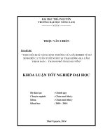 Theo dõi khả năng sinh trưởng của gà Sasso từ sơ sinh đến 21 tuần tuổi nuôi tại trại giống gia cầm Thịnh Đán - Thành phố Thái Nguyên - Tỉnh Thái Nguyên.