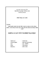 Diễn biến một số chỉ tiêu chất lượng nước sông Nhuệ - Đáy đoạn chảy qua địa bàn Hà Nội giai đoạn 2000 – 2013.