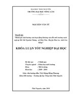 Đánh giá ảnh huởng của hoạt động khoáng sản đến môi truờng nuớc mặt tại Mỏ Sắt Ngườm Cháng - xã Dân Chủ - Huyện Hòa An - tỉnh Cao Bằng.