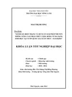 Đánh giá hiện trạng và đề xuất giải pháp truyền thông nâng cao nhận thức cộng đồng về đa dạng sinh học tại vườn quốc gia Xuân Thủy - Nam Định.