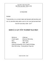 Ảnh hưởng của sự phát triển đô thị đến môi trường đất các xã, phường phía Đông Nam và Tây Nam thành phố Thái Nguyên giai đoạn 2008 – 2013